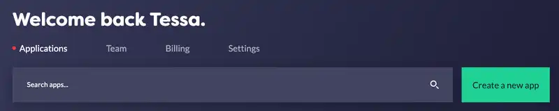 An image of the management menu on the Home page