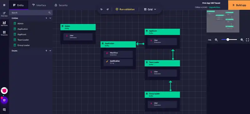 Entity Diagram example