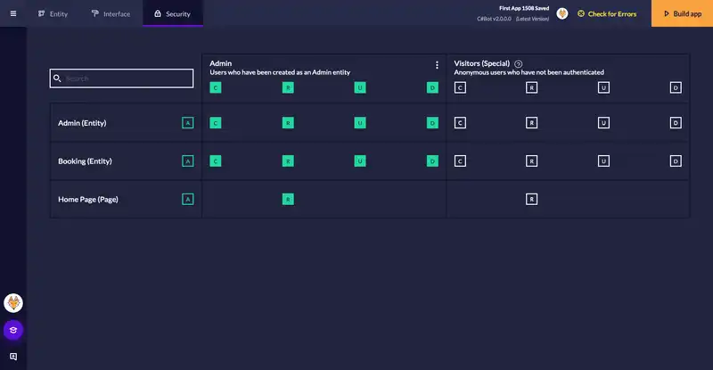 Timelines security diagram example